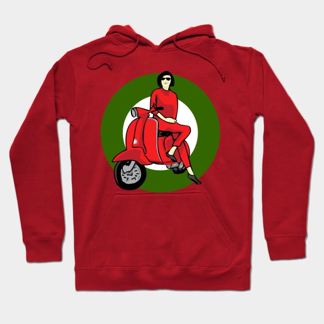 Scooter Girl Italiano Hoodie by GBCDesign